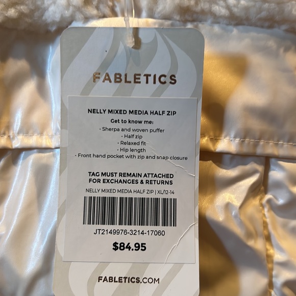 NWT FABLETICS Nelly mixed media half zipped pullover sterpa - Picture 10 of 13